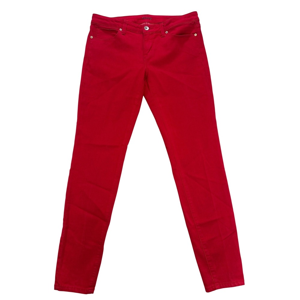 JCPenney Skinny Jeans Womens 30/10 Red Super‎ Soft Premium Denim Stretch Pants